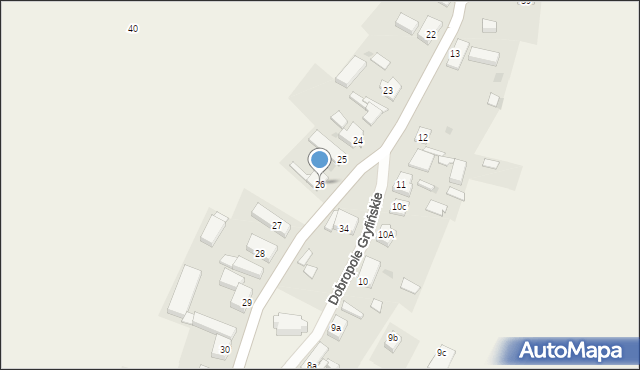 Dobropole Gryfińskie, Dobropole Gryfińskie, 26, mapa Dobropole Gryfińskie