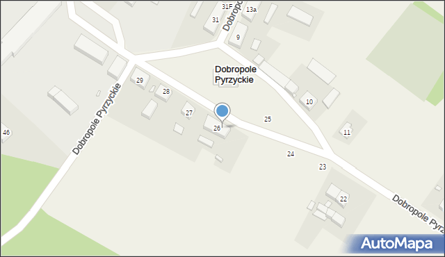 Dobropole Pyrzyckie, Dobropole Pyrzyckie, 26A, mapa Dobropole Pyrzyckie