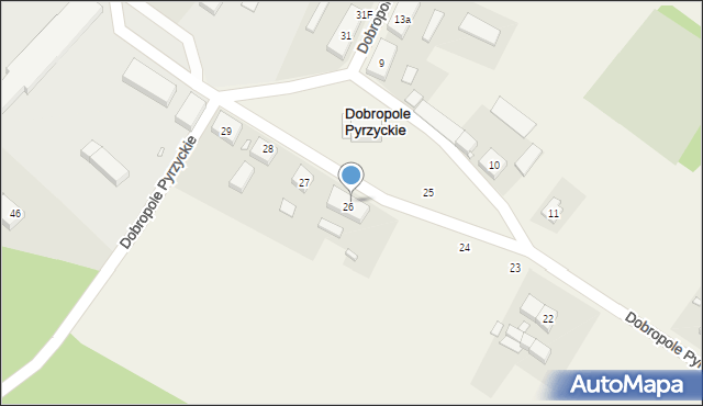 Dobropole Pyrzyckie, Dobropole Pyrzyckie, 26B, mapa Dobropole Pyrzyckie