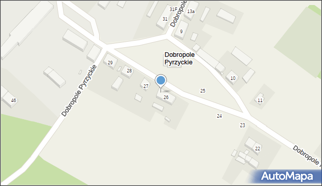 Dobropole Pyrzyckie, Dobropole Pyrzyckie, 26D, mapa Dobropole Pyrzyckie