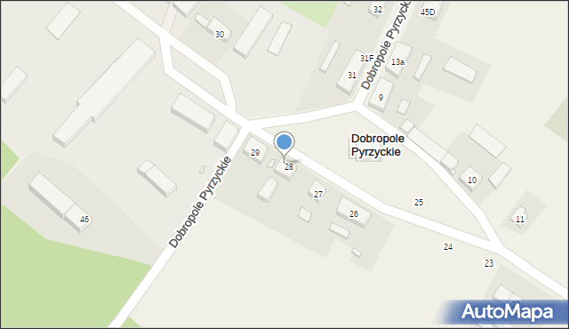 Dobropole Pyrzyckie, Dobropole Pyrzyckie, 28B, mapa Dobropole Pyrzyckie