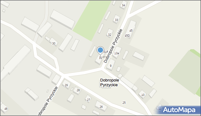 Dobropole Pyrzyckie, Dobropole Pyrzyckie, 31, mapa Dobropole Pyrzyckie