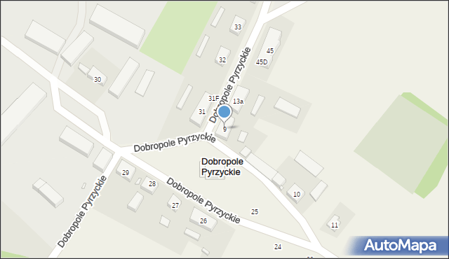Dobropole Pyrzyckie, Dobropole Pyrzyckie, 9, mapa Dobropole Pyrzyckie