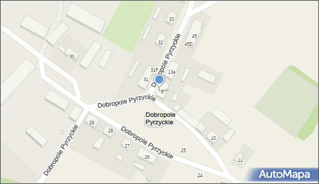 Dobropole Pyrzyckie, Dobropole Pyrzyckie, 9B, mapa Dobropole Pyrzyckie