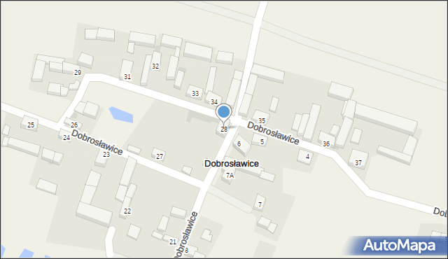 Dobrosławice, Dobrosławice, 28, mapa Dobrosławice