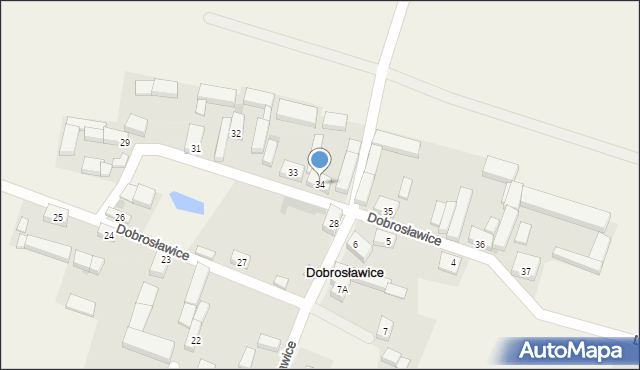 Dobrosławice, Dobrosławice, 34, mapa Dobrosławice