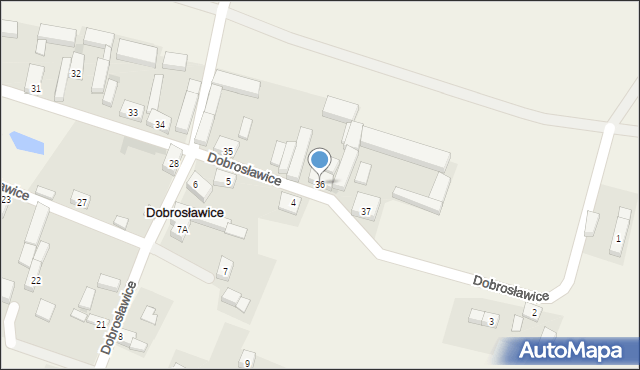 Dobrosławice, Dobrosławice, 36, mapa Dobrosławice