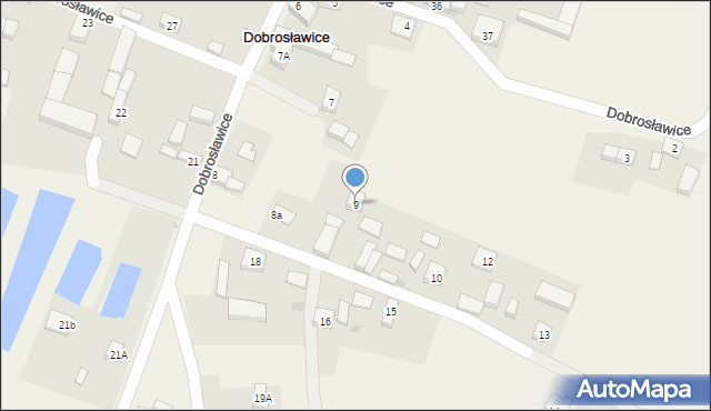 Dobrosławice, Dobrosławice, 9, mapa Dobrosławice