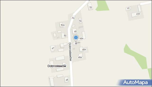 Dobrosławów, Dobrosławów, 48, mapa Dobrosławów