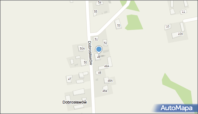 Dobrosławów, Dobrosławów, 49, mapa Dobrosławów