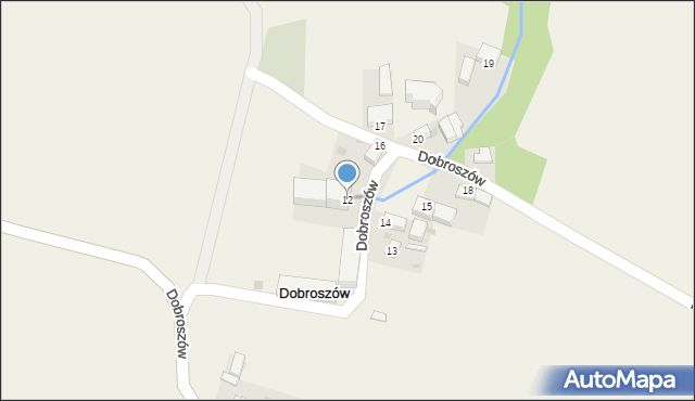 Dobroszów, Dobroszów, 12, mapa Dobroszów