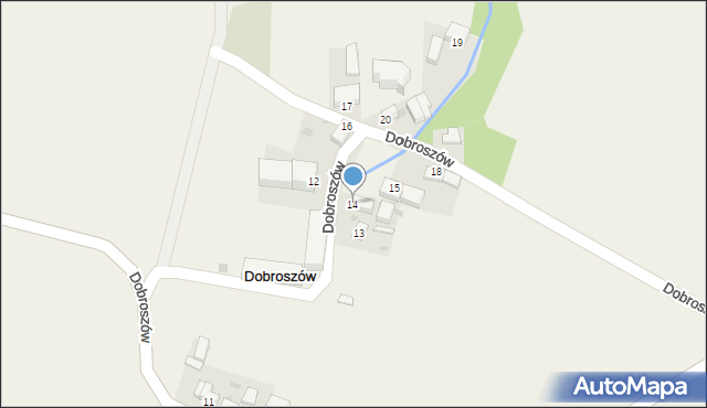 Dobroszów, Dobroszów, 14, mapa Dobroszów