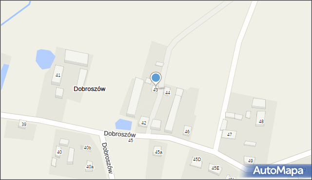 Dobroszów, Dobroszów, 43, mapa Dobroszów