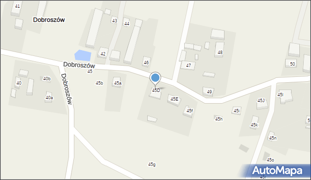 Dobroszów, Dobroszów, 45D, mapa Dobroszów