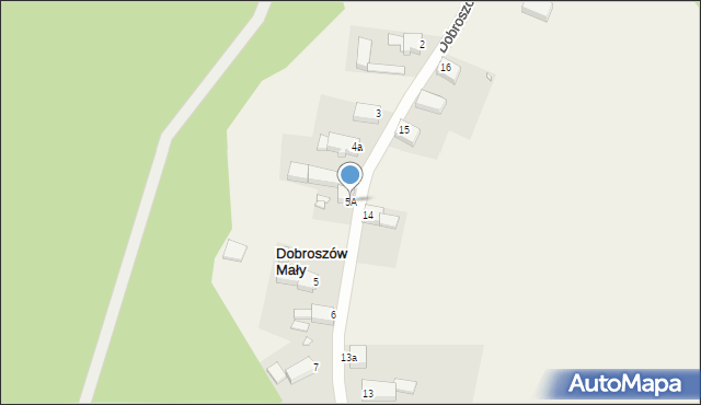 Dobroszów Mały, Dobroszów Mały, 5A, mapa Dobroszów Mały