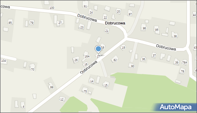 Dobrucowa, Dobrucowa, 17, mapa Dobrucowa