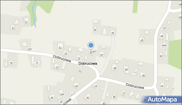 Dobrucowa, Dobrucowa, 20, mapa Dobrucowa