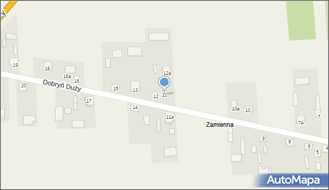 Dobryń Duży, Dobryń Duży, 11, mapa Dobryń Duży