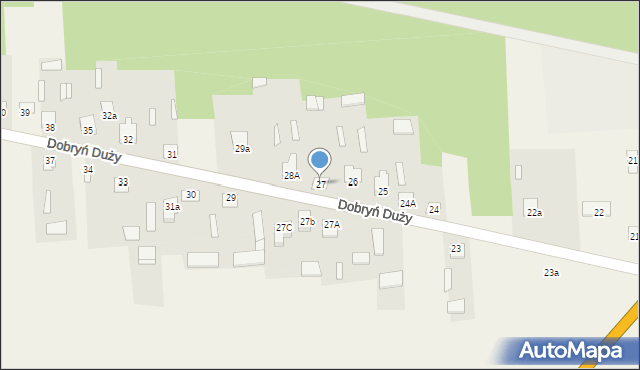 Dobryń Duży, Dobryń Duży, 27, mapa Dobryń Duży