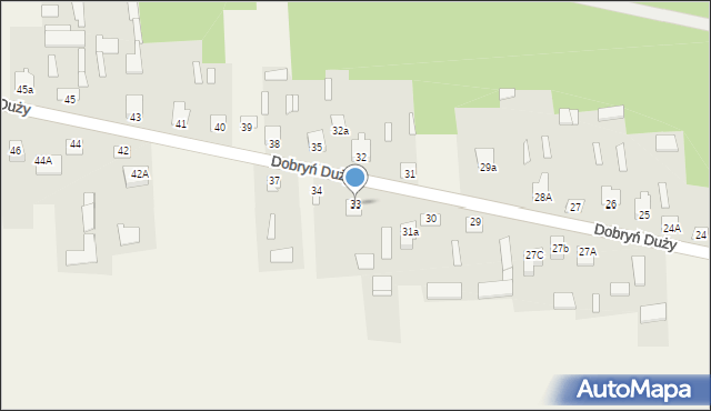 Dobryń Duży, Dobryń Duży, 33, mapa Dobryń Duży