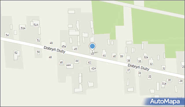 Dobryń Duży, Dobryń Duży, 43, mapa Dobryń Duży