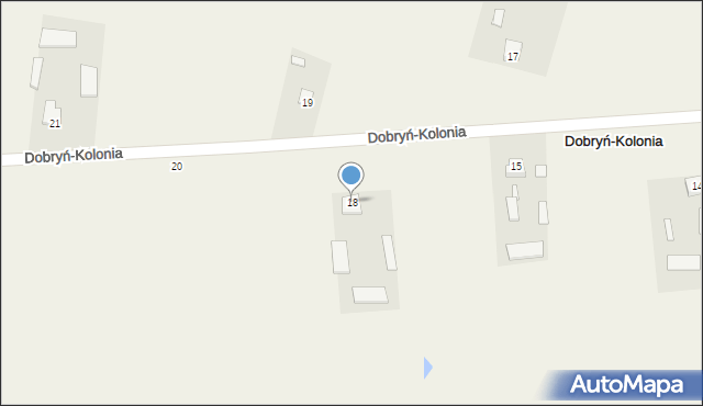 Dobryń-Kolonia, Dobryń-Kolonia, 18, mapa Dobryń-Kolonia