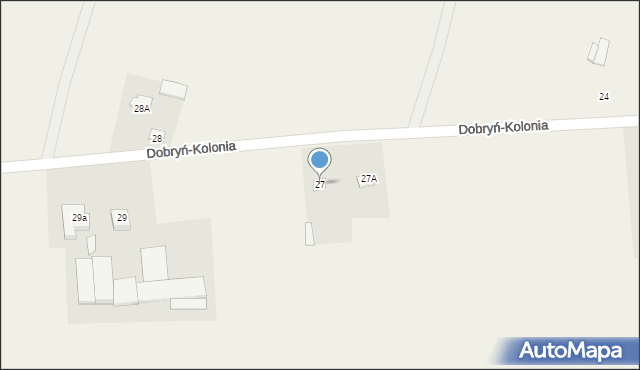 Dobryń-Kolonia, Dobryń-Kolonia, 27, mapa Dobryń-Kolonia