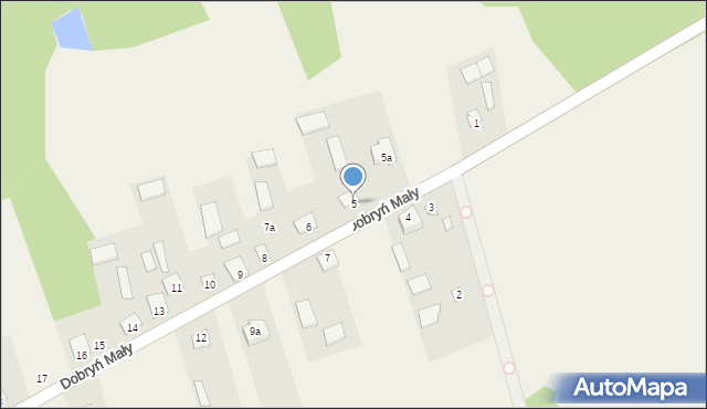 Dobryń Mały, Dobryń Mały, 5, mapa Dobryń Mały