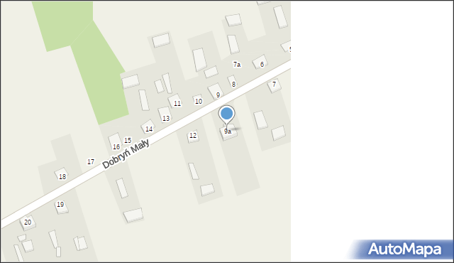 Dobryń Mały, Dobryń Mały, 9a, mapa Dobryń Mały