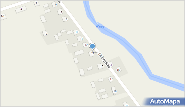 Dobryniów, Dobryniów, 13, mapa Dobryniów