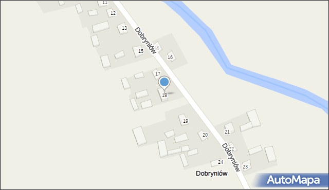 Dobryniów, Dobryniów, 18, mapa Dobryniów