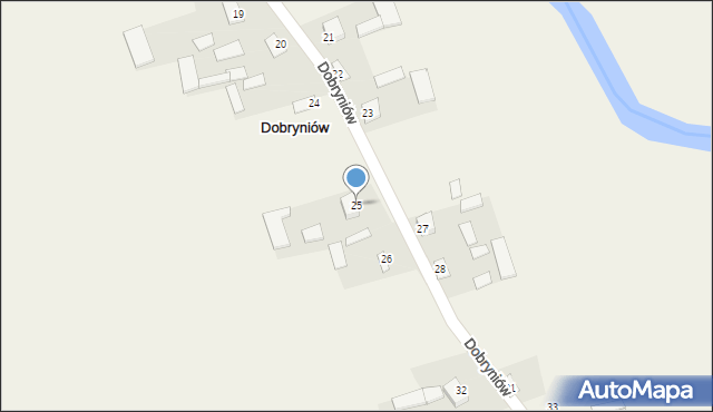 Dobryniów, Dobryniów, 25, mapa Dobryniów