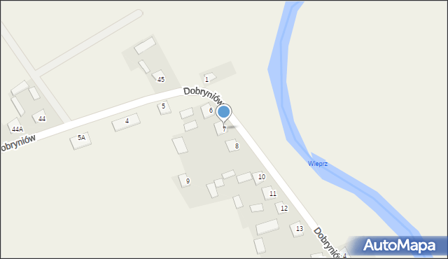 Dobryniów, Dobryniów, 7, mapa Dobryniów