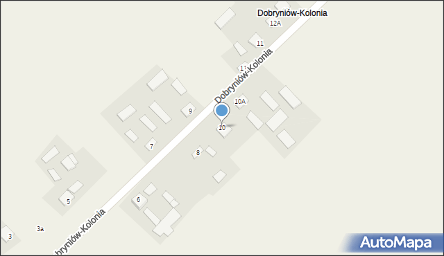 Dobryniów-Kolonia, Dobryniów-Kolonia, 10, mapa Dobryniów-Kolonia