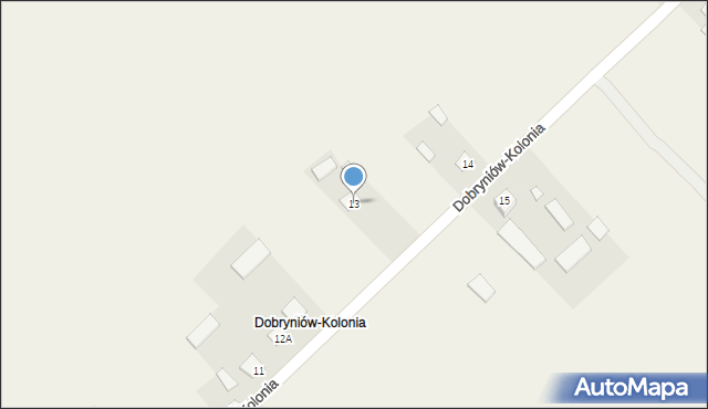 Dobryniów-Kolonia, Dobryniów-Kolonia, 13, mapa Dobryniów-Kolonia