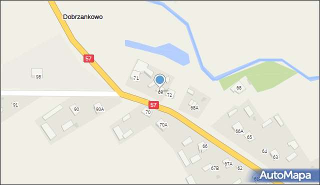 Dobrzankowo, Dobrzankowo, 69, mapa Dobrzankowo