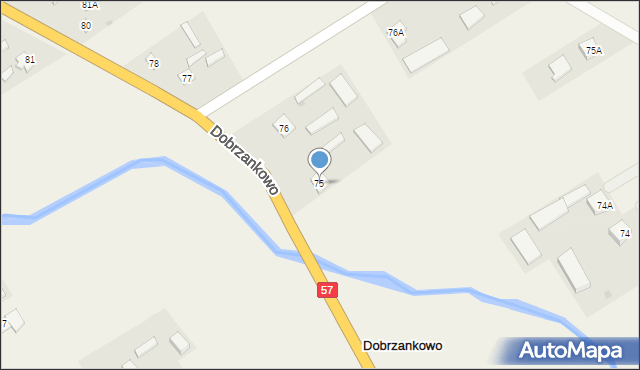 Dobrzankowo, Dobrzankowo, 75, mapa Dobrzankowo