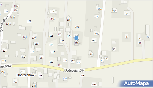 Dobrzechów, Dobrzechów, 102, mapa Dobrzechów