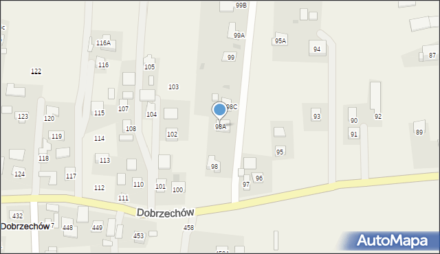 Dobrzechów, Dobrzechów, 98A, mapa Dobrzechów