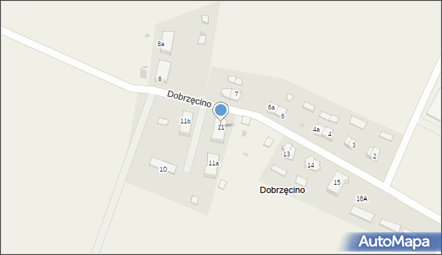 Dobrzęcino, Dobrzęcino, 11, mapa Dobrzęcino