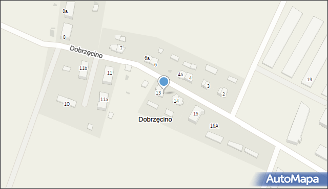 Dobrzęcino, Dobrzęcino, 13a, mapa Dobrzęcino