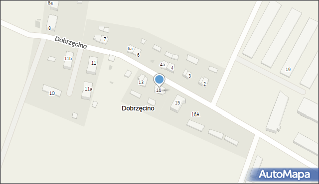 Dobrzęcino, Dobrzęcino, 14a, mapa Dobrzęcino