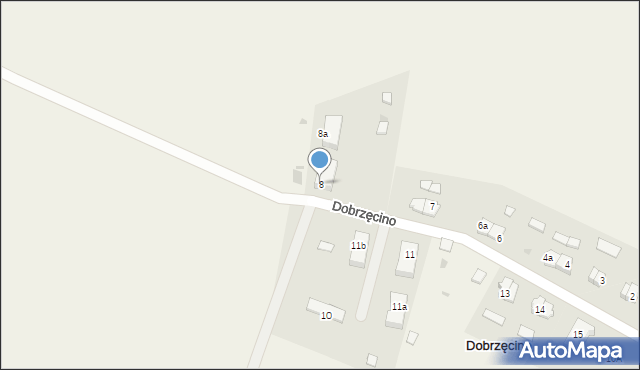 Dobrzęcino, Dobrzęcino, 8, mapa Dobrzęcino