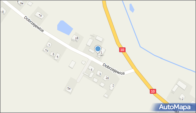 Dobrzejewice, Dobrzejewice, 1A, mapa Dobrzejewice