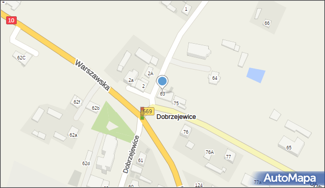 Dobrzejewice, Dobrzejewice, 63, mapa Dobrzejewice