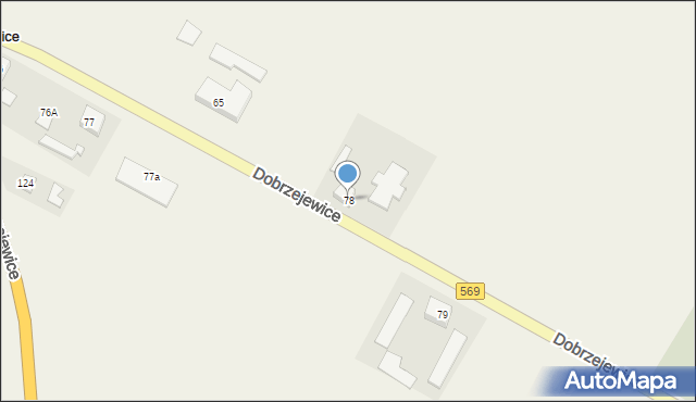 Dobrzejewice, Dobrzejewice, 78, mapa Dobrzejewice