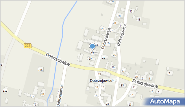 Dobrzejowice, Dobrzejowice, 22, mapa Dobrzejowice