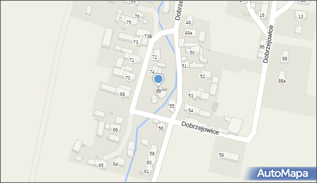 Dobrzejowice, Dobrzejowice, 69, mapa Dobrzejowice