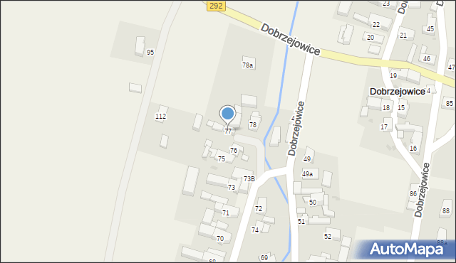 Dobrzejowice, Dobrzejowice, 77, mapa Dobrzejowice