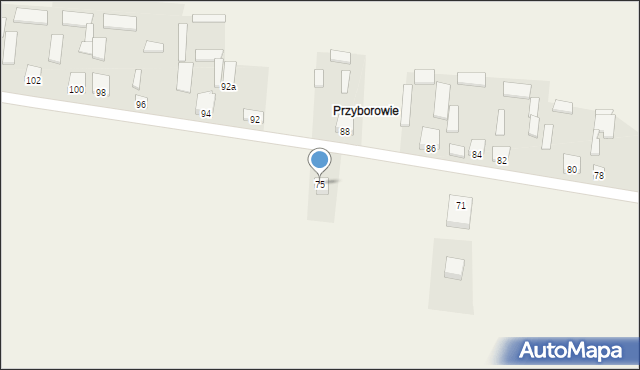 Dobrzeszów, Dobrzeszów, 75, mapa Dobrzeszów